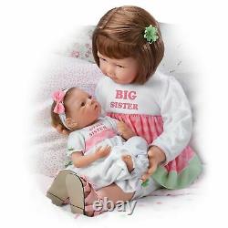 Ashton-Drake A Sister's Love Child And Baby Poseable Vinyl Doll Set by Waltraud