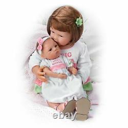 Ashton-Drake A Sister's Love Child And Baby Poseable Vinyl Doll Set by Waltraud