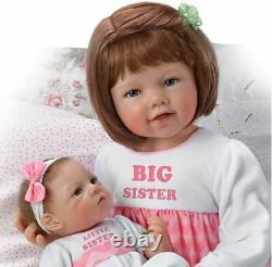 Ashton-Drake A Sister's Love Child And Baby Poseable Vinyl Doll Set by Waltraud