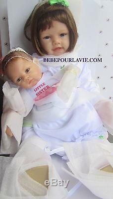 Ashton Drake A Sister's Love Poseable Baby Doll Set by Waltraud Hanl