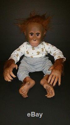 Ashton Drake ANNABELLE HUGS Monkey Baby Doll Ina Volprich Orangutan