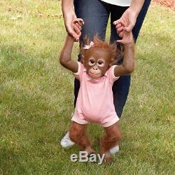 Ashton Drake ANNABELLE HUGS monkey baby doll by Ina Volprich