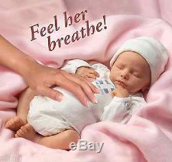 Ashton Drake ASHLEY Breathing Newborn Baby Doll -t shirt nappy cap