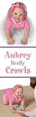 Ashton Drake AUBREY'S CRAWLING Interactive baby doll by Ping Lau Crawls to You