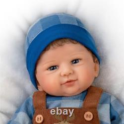 Ashton-Drake Adventure Awaits Authentic Silicone Baby Boy Doll by Sandy Faber