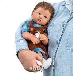 Ashton-Drake Adventure Awaits Authentic Silicone Baby Boy Doll by Sandy Faber