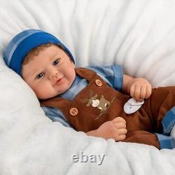 Ashton-Drake Adventure Awaits Authentic Silicone Baby Boy Doll by Sandy Faber