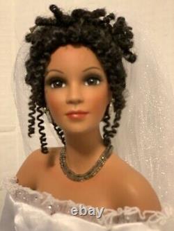 Ashton Drake African American porcelain bride doll Wedding in New York