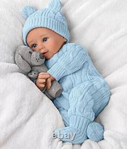 Ashton Drake Aiden Baby Boy Doll With Plush Puppy by Sherry Rawn