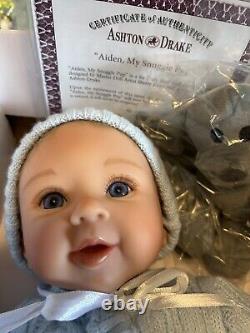 Ashton Drake Aiden Baby Boy Doll With Plush Puppy by Sherry Rawn