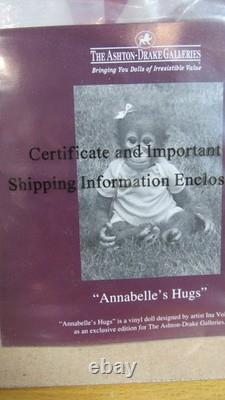Ashton Drake Annabelles Hugs Pink Baby Monkey Doll New NRFB COA FINAL RUN