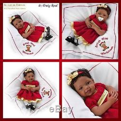 Ashton Drake BABY'S FIRST CHRISTMAS Baby Girl Doll By Waltraud Hanl