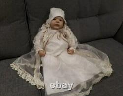 Ashton Drake BLESSED BEGINNINGS GIRL Christening Baby Doll, Eva Wakolbinger, RARE