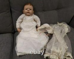 Ashton Drake BLESSED BEGINNINGS GIRL Christening Baby Doll, Eva Wakolbinger, RARE