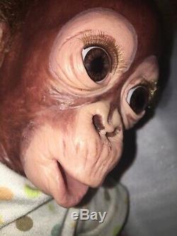 Ashton Drake Baby Babu Simon Laurens Orangutan Monkey Doll 16 Life Like Chimp