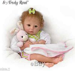 Ashton Drake Baby Doll NAPTIME AMELIA Poseable Interactive Plush Rabbitt