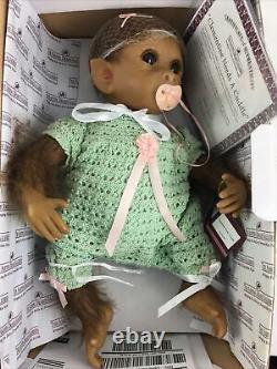 Ashton Drake Baby Lifelike Baby Monkey Doll With Pacifier Linda Murray New Withbox