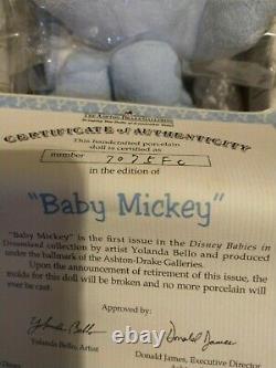 Ashton Drake Baby Mickey Boy Doll With Baby Mickey Mouse Plush #7075fc