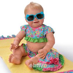 Ashton Drake Beach Baby Poseable Baby Girl Doll in a Bikini by Sherry Miller