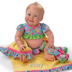 Ashton Drake Beach Baby Poseable Baby Girl Doll in a Bikini by Sherry Miller