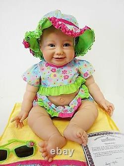 Ashton Drake Beach Baby Poseable Baby Girl Doll in a Bikini by Sherry Miller