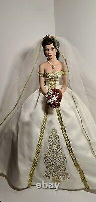 Ashton Drake Beautiful Porcelain Bride Doll With Stand Doll By Sandra Bilotto