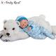 Ashton-Drake Brayden Baby Doll & Snowball Plush Polar Bear Set by Violet Parker