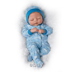 Ashton-Drake Brayden Baby Doll & Snowball Plush Polar Bear Set by Violet Parker