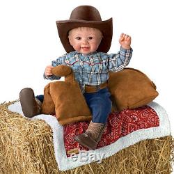 Ashton Drake COWBOY LIL BLAKE Doll With Saddle Seat Blanket by Sherry Rawn