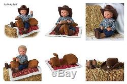 Ashton Drake COWBOY LIL BLAKE Doll With Saddle Seat Blanket by Sherry Rawn