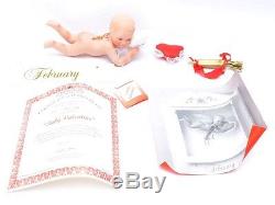 Ashton Drake Calendar Babies (1995) Porcelain Dolls, Wooden Perpetual Calendar