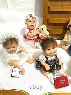 Ashton Drake Calendar Babies Complete Set of 12 Dolls w Boxes #'s Month Plaques