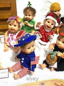 Ashton Drake Calendar Babies Complete Set of 12 Dolls w Boxes #'s Month Plaques