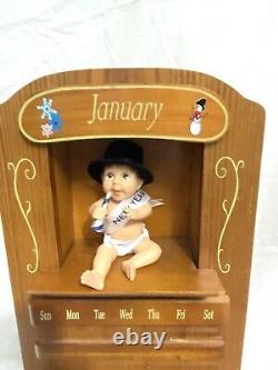 Ashton Drake Calendar Babies Complete Set of 12 Dolls w Boxes #'s Month Plaques