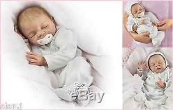 Ashton Drake Cherish lifelike newborn baby doll FREE dummy and bracelet