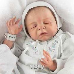 Ashton Drake Cherish lifelike newborn baby doll FREE dummy and bracelet