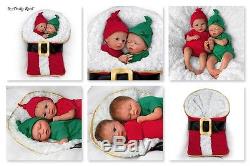 Ashton Drake Christmas Twin Baby Doll Set By Donna Lee NICK AND NOELLE