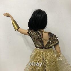 Ashton Drake Cleopatra porcelain doll Gold Gown Egyptian Stand RETIRED SEE NOTES