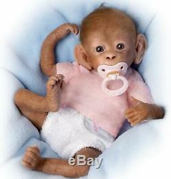Ashton Drake Coco So Truly Real Lifelike Realistic Newborn Baby Monkey Doll 16in
