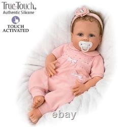 Ashton Drake Cooing Chloe Interactive Silicone Baby Girl Doll Linda Murray 18