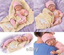 Counting Sheep 18'' Weighted Poseable Lifelike Baby Doll by Ashton-Drake 