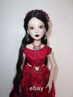 Ashton Drake Delilah Noir Doll Wearing Custom Outfit Queen Of Hearts Look