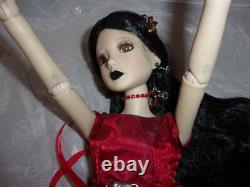 Ashton Drake Delilah Noir Doll Wearing Custom Outfit Queen Of Hearts Look