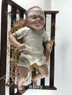 Ashton Drake Dianna Effner Jesus Birth of a Savior Doll in Manger SUPER RARE