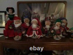 Ashton Drake Disney Snow White And The Seven Dwarfs Christmas Porcelain Dolls