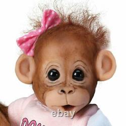 Ashton-Drake Double Trouble Poseable Baby Orangutan Twins With Wispy Hair