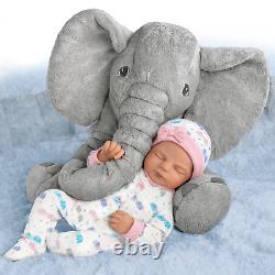 Ashton-Drake Elle & Peanut Baby Doll With Plush Elephant by Violet Parker 16