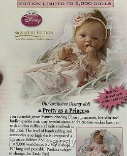 Ashton Drake Elly Knoops Disney Pretty As a Princess Lifelike Baby doll Basket