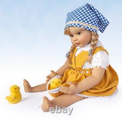 Ashton-Drake Emma With Chicks Child Doll And Plush Chicks Set by Monika Gerdes