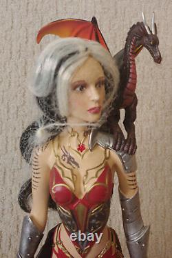 Ashton Drake Flaming Fantasy Doll Enchanted Maidens Dragon NWT Goth Nene Thomas